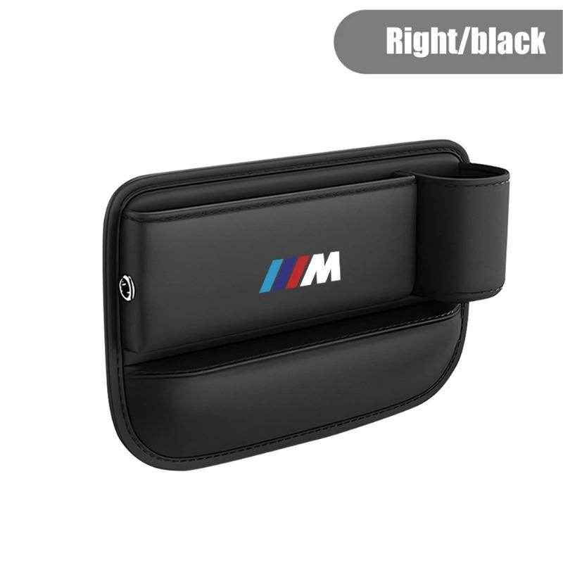 PU Leather Auto Console Side Seat Plug Filler Organizer Box Car Seat Gap Bag Multifunction Seat Organizer For BMW Performance M