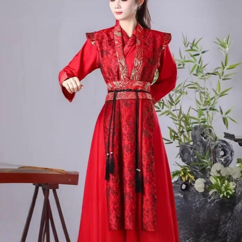 Mulan Rotes Antikes Stil Performance Kostüm