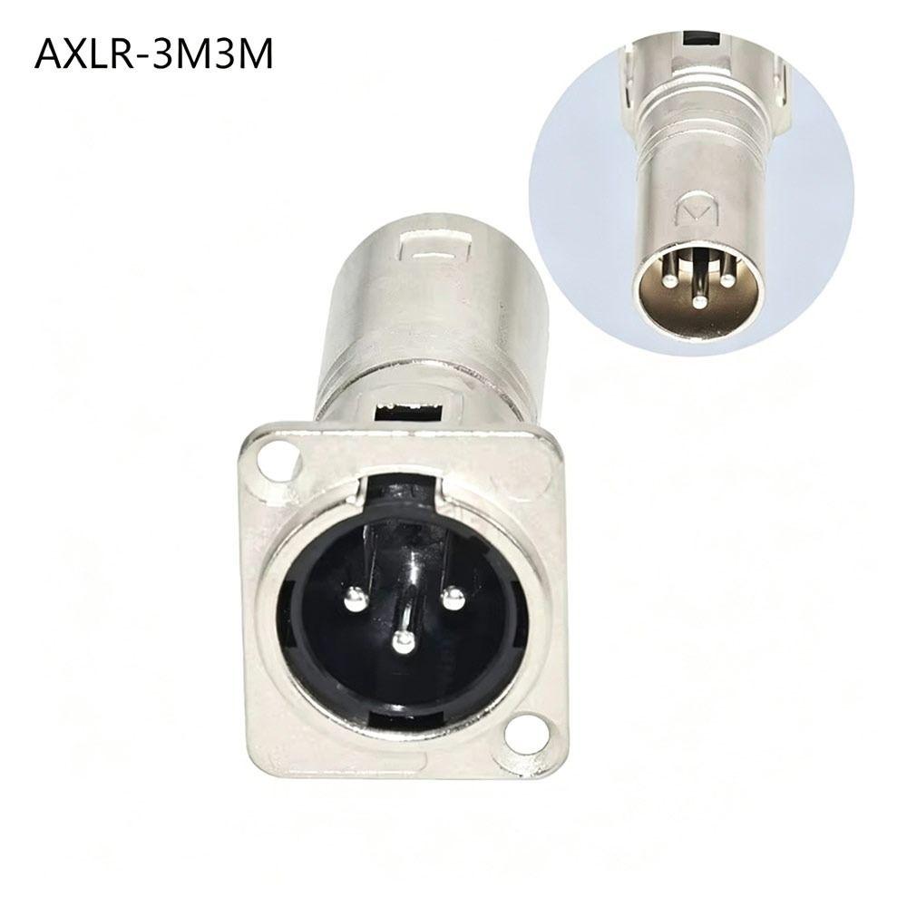 1Pcs Gold Plated 3Pin XLR Connector Panel Mount XLR Connector for Speaker System Installation