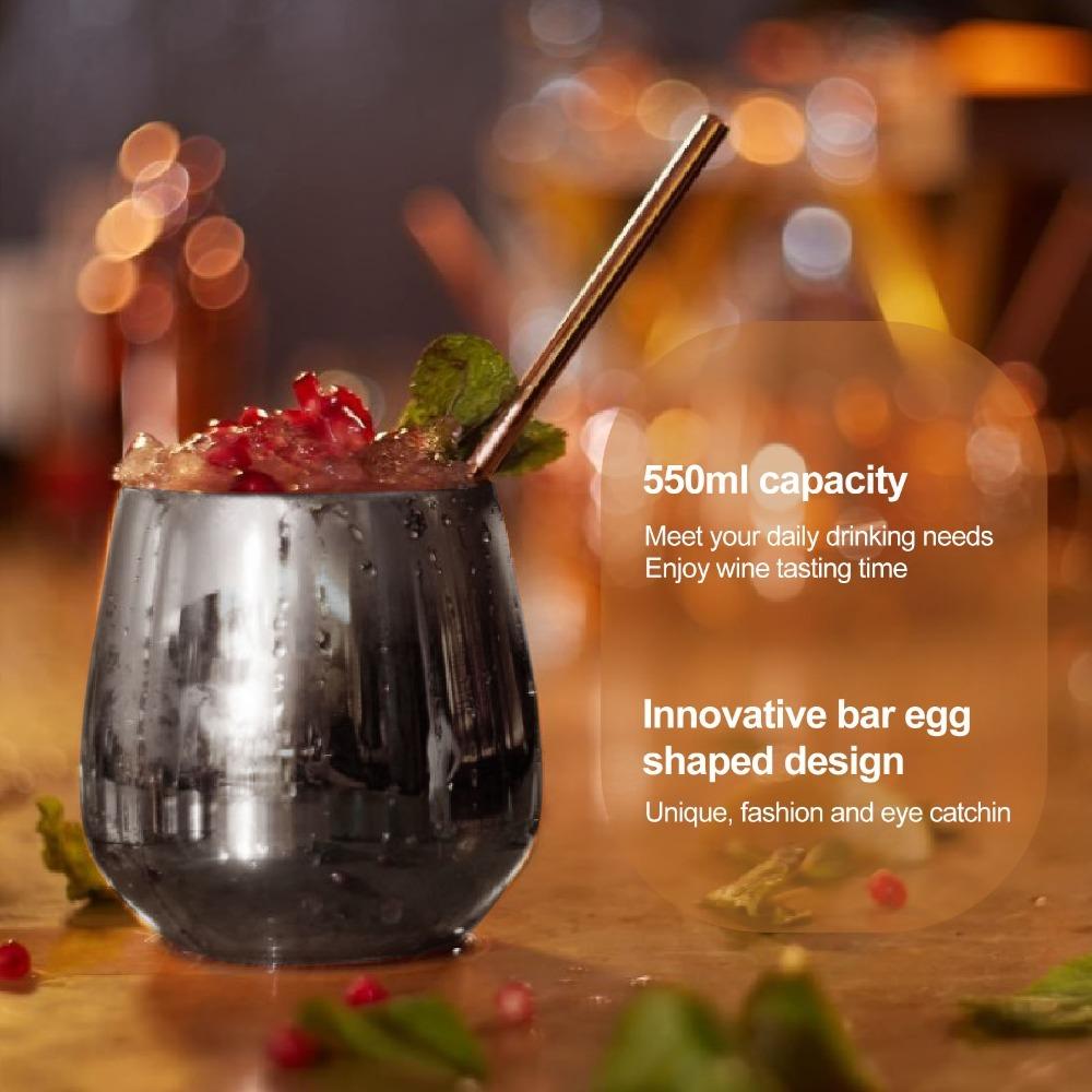 304 Stainless Steel Stainless Steel Wine Glass 500ml Egg Shape Wine Glass Travel