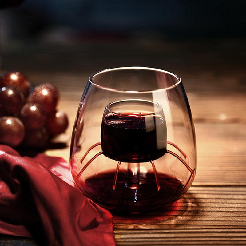 Blei freies Glas Wein Set, Rotwein Glas, Haushalt Große Kapazität Kelch, Fußloses Glas, Trauben Sektglas, 520ml