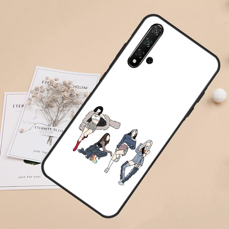 Korean Fashion Girl Kpop Band For Huawei Nova 3i 7i 8i 11i Y91 Y90 Y61 Y60 Y70 Nova 10 9 SE 11 P20 P40 Lite P30 Pro Case