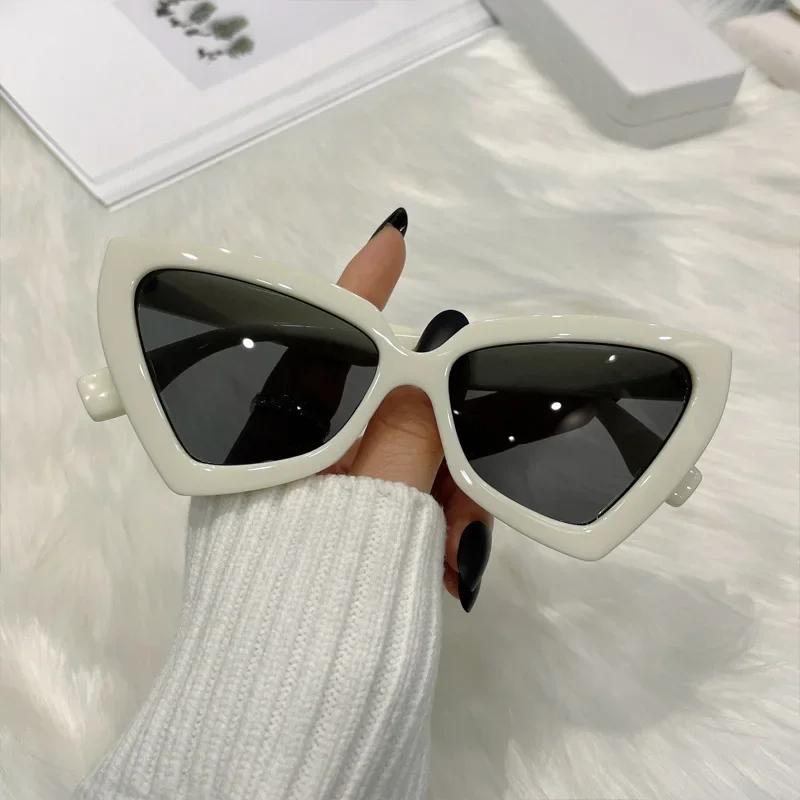 Fashion Cat Eye Sunglasses Women Luxury Designer Vintage Anti Blue Retro Shades Eyewear Female Irregular
