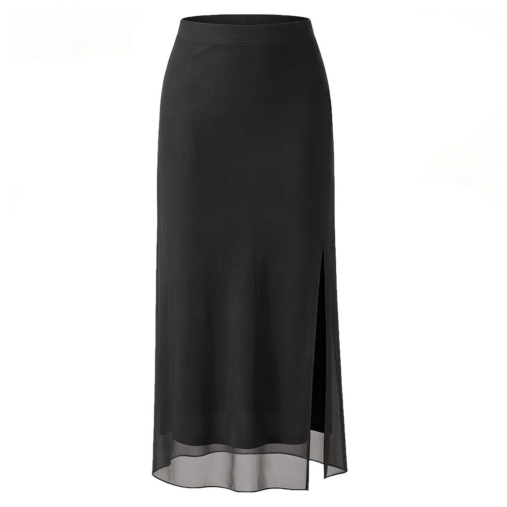 Jupes Longues Décontractées à Maille fendue taille haute sexy d'été pour femmes Tendance Y2K Midi Boho Florales Bodycon Tenues