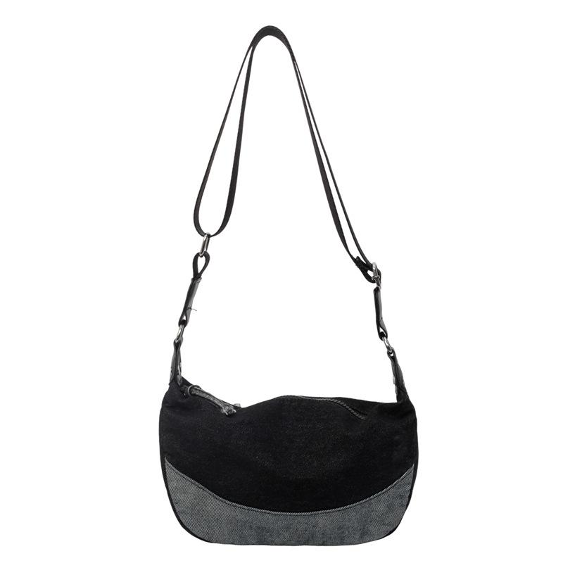 Denim Dumpling Bag Hundred Trend Shoulder Bag Fashion Color Collision Crossbody Bag