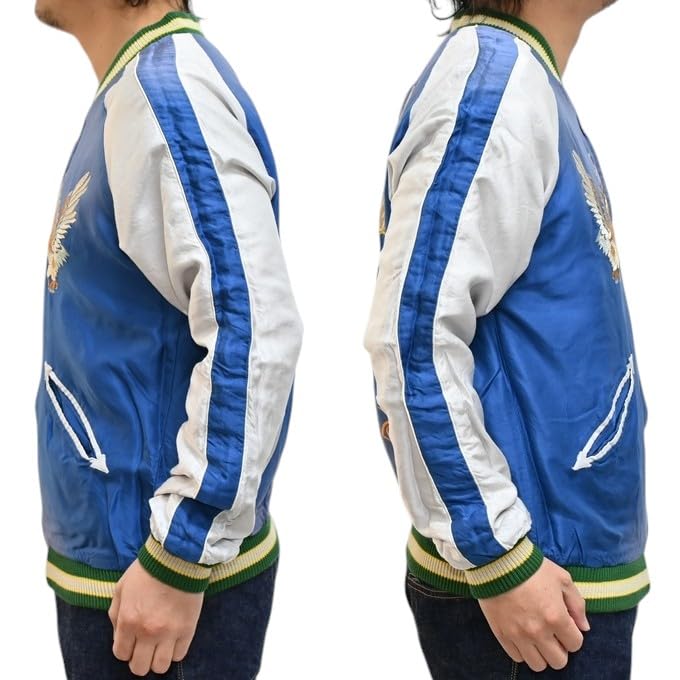 Tailor Toyo Aging Souvenir Jacket Sukajan DRAGON HEAD EAGLE Taylor Toyo TT15683-119 × (JP, Alphabet, 2XL, Black)