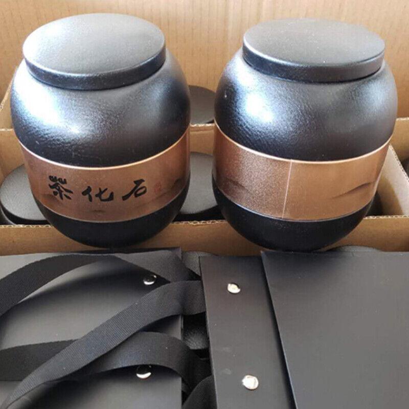 Chá Pu-erh Fragrância Glutinosa Madura Chá Fossilizado 500g Lata Chá Presente Yunnan