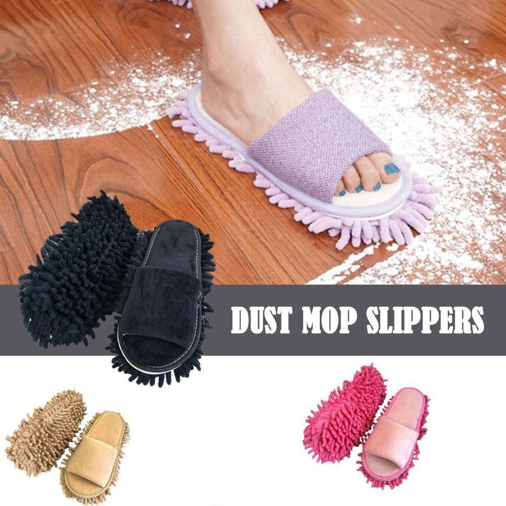 Black/Pink/Cream Cleaning Shoes Plush Clean Slippers Soft Lazy Wiping Slippers  Home