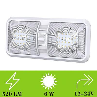 Hot Sale! Highlight LED RV Ceiling Lamp Adjustable 12V/24V Interior Double Dome Light Truck Boat Car Camper Caravan Accessories