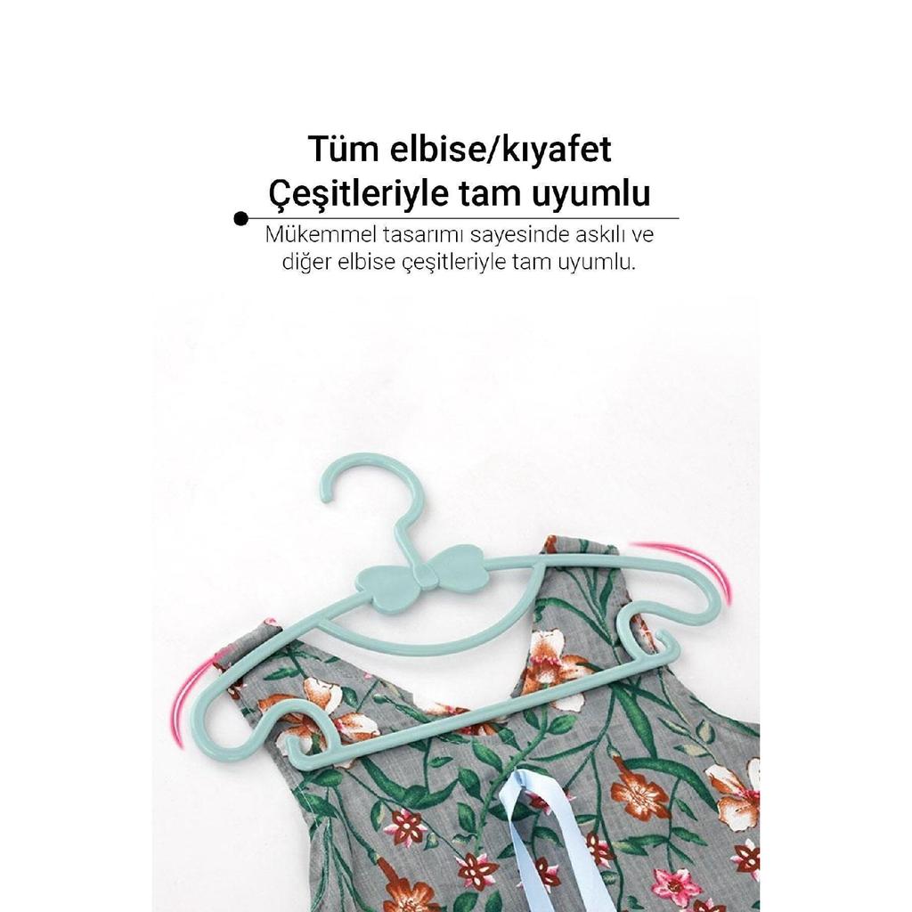 Sweet 12 Pieces Pink Baby Clothes Hanger With Bow Butterfly Baby Kids Clothes Hanger