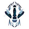3D Resin Motorcycle Sticker Set Front Fairing Decals For MT-07 MT 07 MT07 2025 Tank Mat Decals