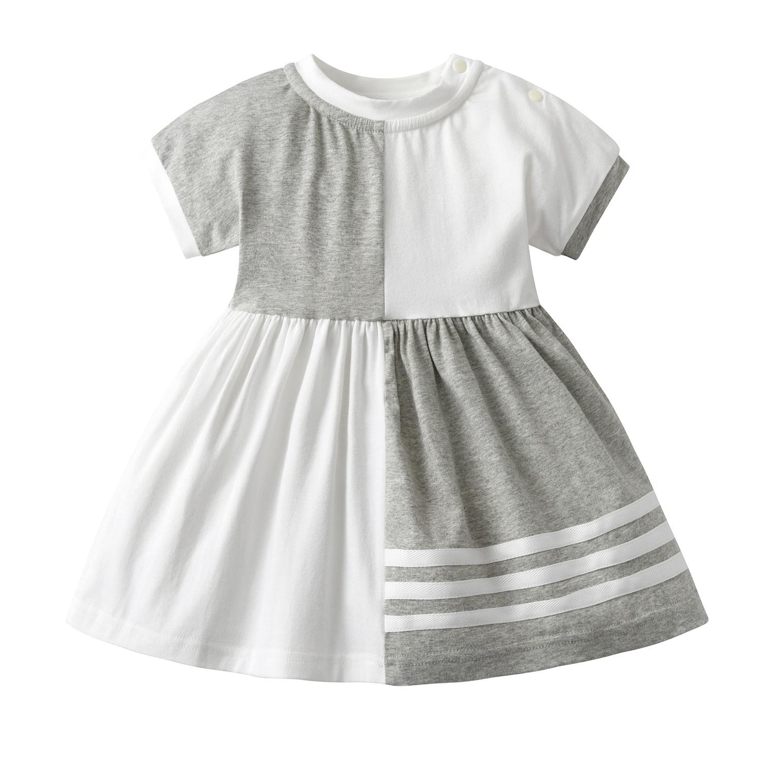 Girls Short Sleeve Red & White Princess Summer Dress 110 cm