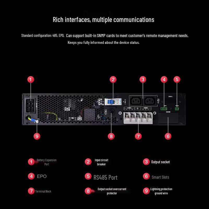 Kehua Technology YTR1110-J 10KVA/9000W Rackmount Online UPS CN Plug (adapter Included)