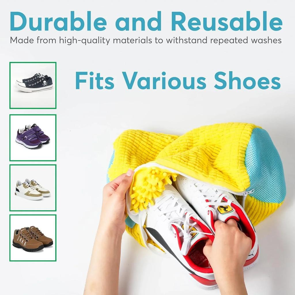 1-4PCS Seamless Shoe Bag Storage Polyester Fiber Lazy Person's Essential Cross-Border Bestseller Bag for Cleaning And Organizing