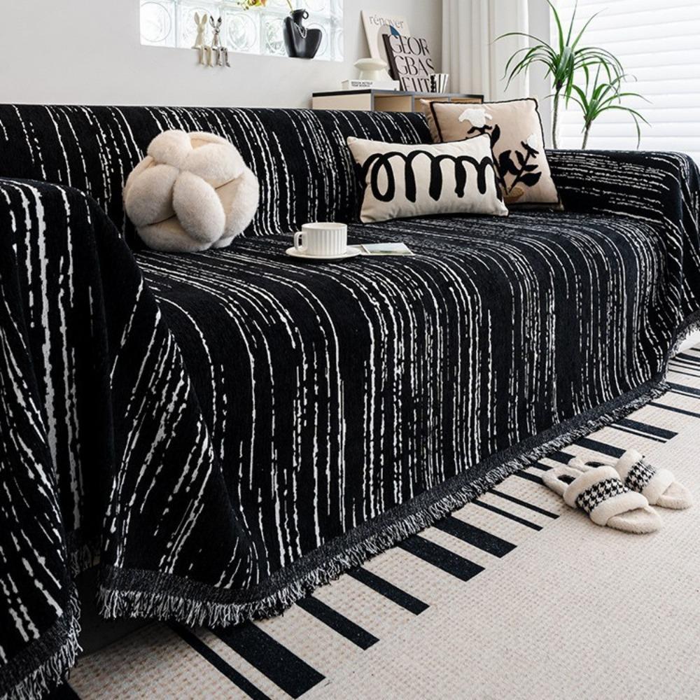 Sofa cloth cover, high-end chenille sofa towel, all-season non-slip blanket, anti-cat scratch seat cushion, machine washable