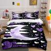 Purple Moon, Hearts, Stripes. Bedding Sets Duvet Cover Sets Duvet Covers Pillowcases(1 * Duvet Cover 2 * Pillowcases Without Duvet Insert)