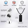 Stylish Crack Square Pendant Necklace for Men,Trend Stainless Steel Vertical Pendant,Jewelry Gift for Husband Dad Son