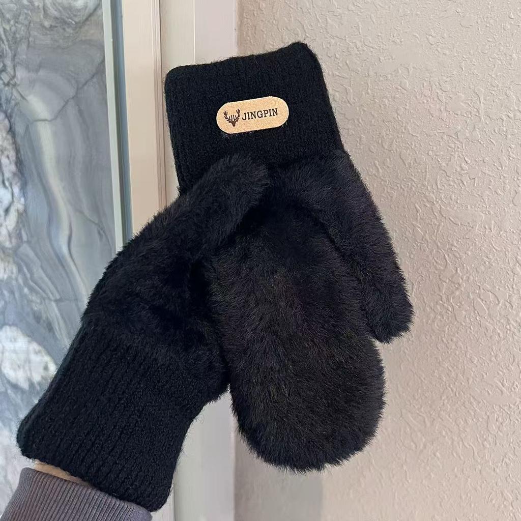 Pack finger winter ins cycling cute Korean version velvet thickened cold-proof woman