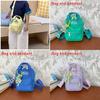 Simple Solid Color Letter Printed Children Single Shoulder Bag With Pendant For Kids School Day Use