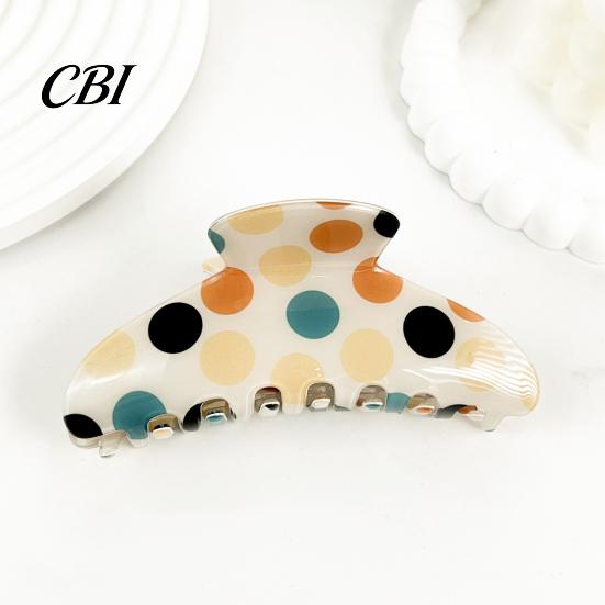 Hair Clip Large Strong Grip Clip, Dot Print Claw, Portable Scalp Friendly Accessory for Thick Updos Half-Tied Hairstyles Pattern