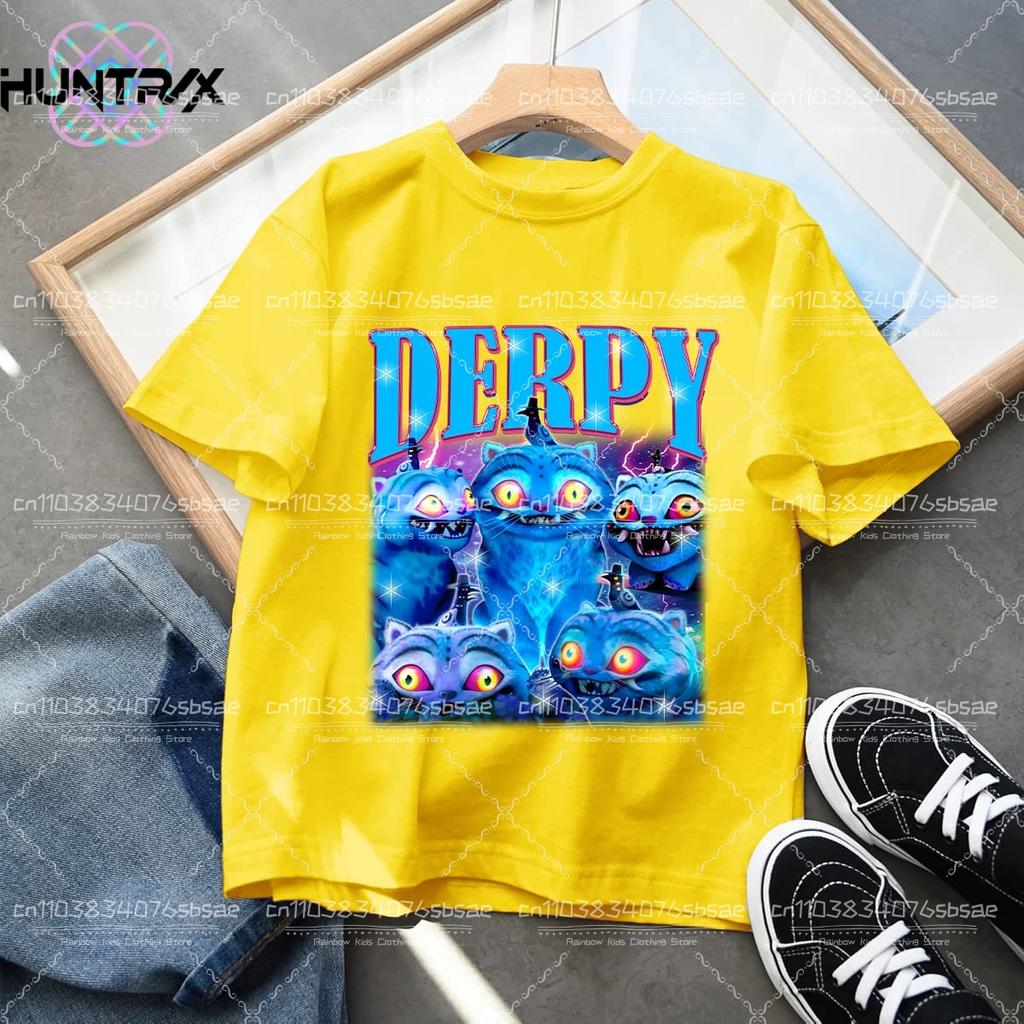 Sommarbarn T-shirt KPop Demon Hunters Rundhalsad Tecknad Flickor Pojkar T-shirt Vardaglig Tryck Mode Vardagliga Flickkläder