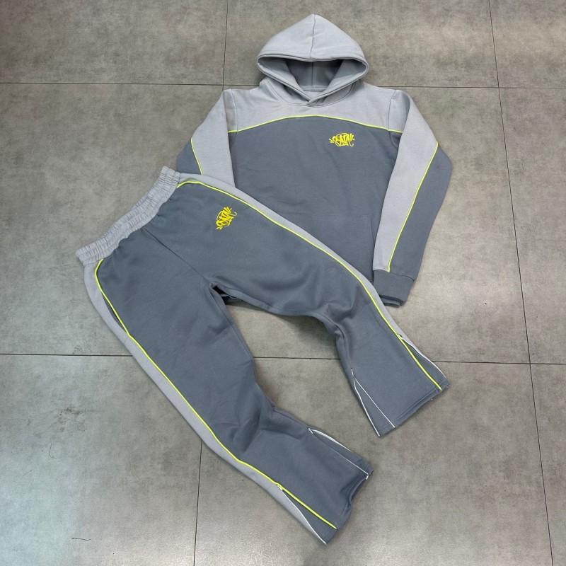 Streetwear Hooded Sweatshirt Set Loose Fit Embroidery Winter Casual Top Youth