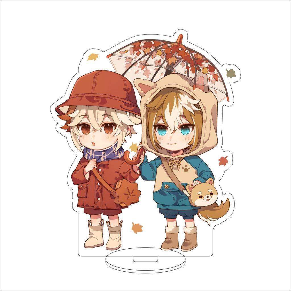 10CM Anime Genshin Impact Figure Stand Model Kaedehara Kazuha Cute Desk Decor Standing Sign Gifts