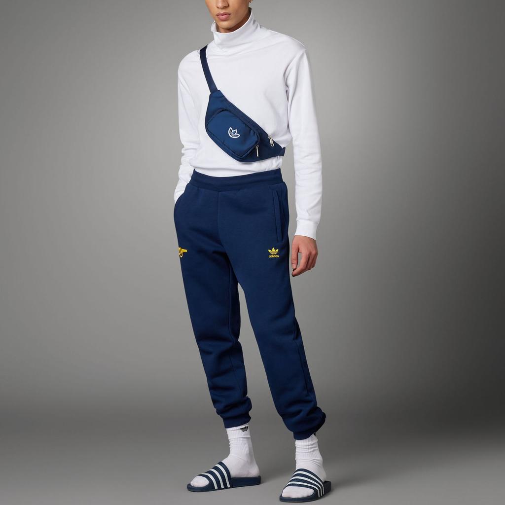 Adidas Originals Arsenal Essentials Trefoil Joggers Men Bottoms Collegiate-Navy Tribe-Yellow IK8710
