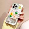 Frog Flower Is Suitable for Apple 16 Phone Cases with Mirror Brackets. The New Iphone15promax Protective Case Is Cute