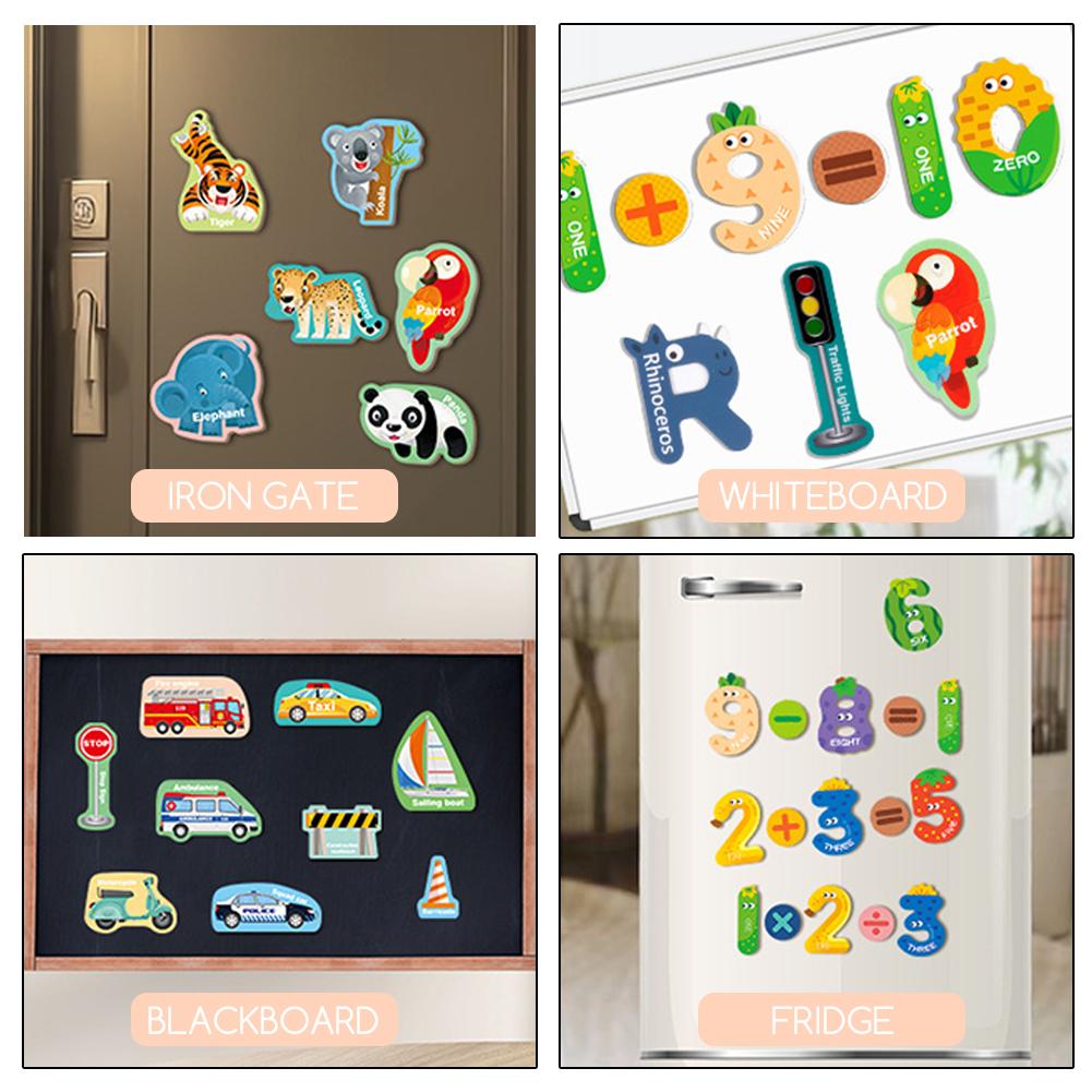 Animal Shaped Magnetic Alphabets Round Corner Safe Magnetic Blocks For Toddler
