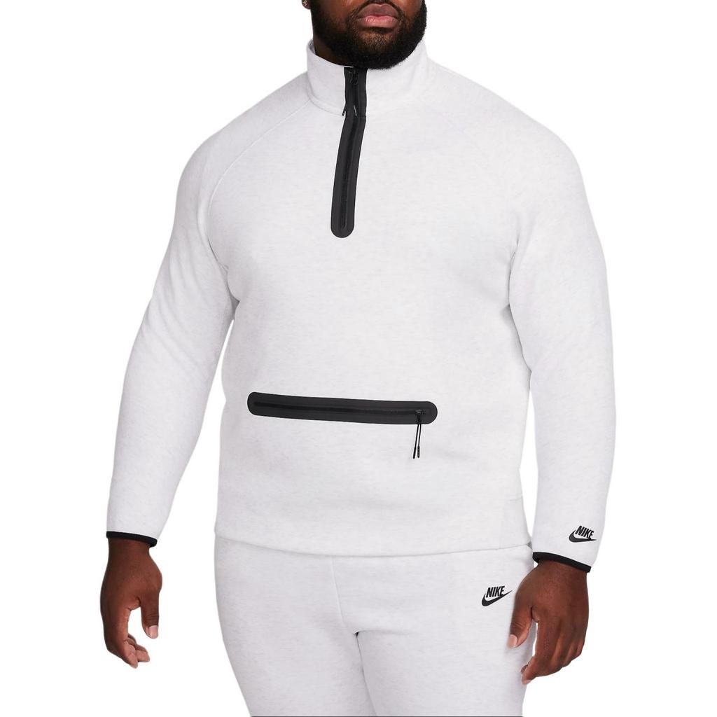 Nike Half-Zip Stand Collar Long Sleeve Sweatshirt Men Tops White FB7998-051