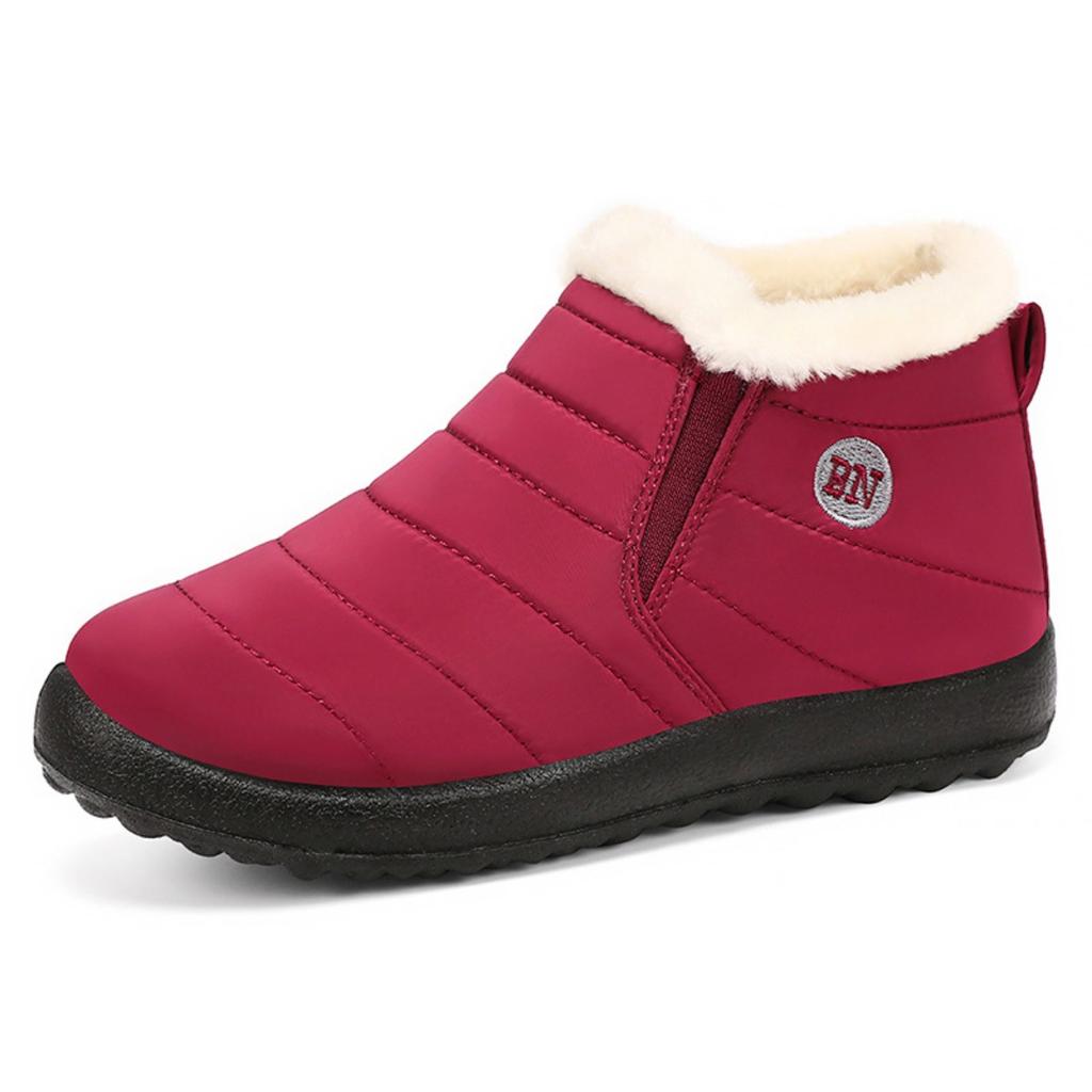 Women's Cotton Shoes, Flat Bottomed Short Boots, Cold Resistant Shoes, Warm Shoes, Snow Boots, Plush Lining, Wear-resistant, Anti Slip Shoes