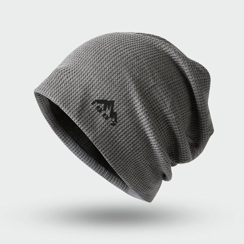 Korean Style Trendy Slouchy Beanie for Women and Men - Thin, Knitted, Youthful Fashion with Applique Design.