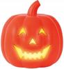 Plastic Orange Luminous Pumpkin With Sound Halloween Decoration 32Cm