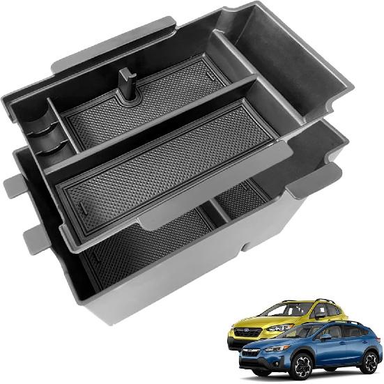 2024 2025 2026 Crosstrek Center Console Organizer Tray for 2024 2025 2026 Subaru Crosstrek Hybrid 2024 Impreza Center Armrest Storage Box for Center Storage Tray