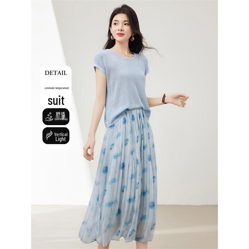 Women s Summer Floral Two-Piece Outfit M