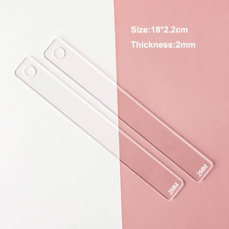 2Pcs Acrylic 2/3/4/5/6mm Rolling Strip Pin Rail Set Rolling Pin Guides Measuring Dough Strips Leveling for Pastry Baking Cookies