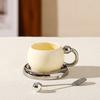 Set Speciale Bellissimo Tazza e Sottotazza da Caffè, Pregiato Raffinato Caffè Americano, Tazza in Ceramica, Tazza da Latte, Tazza da Tè Pomeridiano.