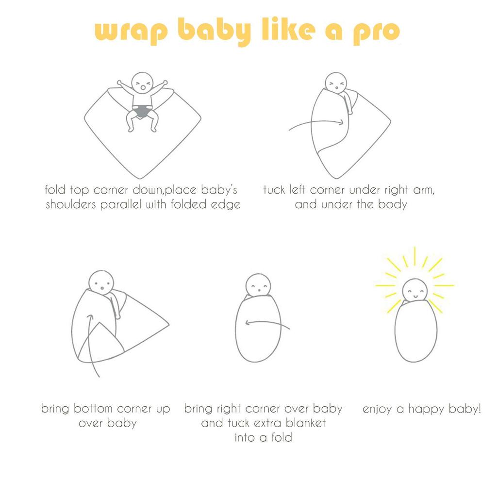 Weiche Gaze Baby 4 Lagen Bambus Baumwolle Baby Bambus Baumwolle Nickerchen Steppdecke für Jungen und Mädchen praktische Größe 110cm 115cm Hautfreundliche Decke, Wickeltuch, 70%