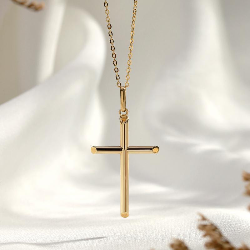 Mcel 14K Angelic Cross Necklace