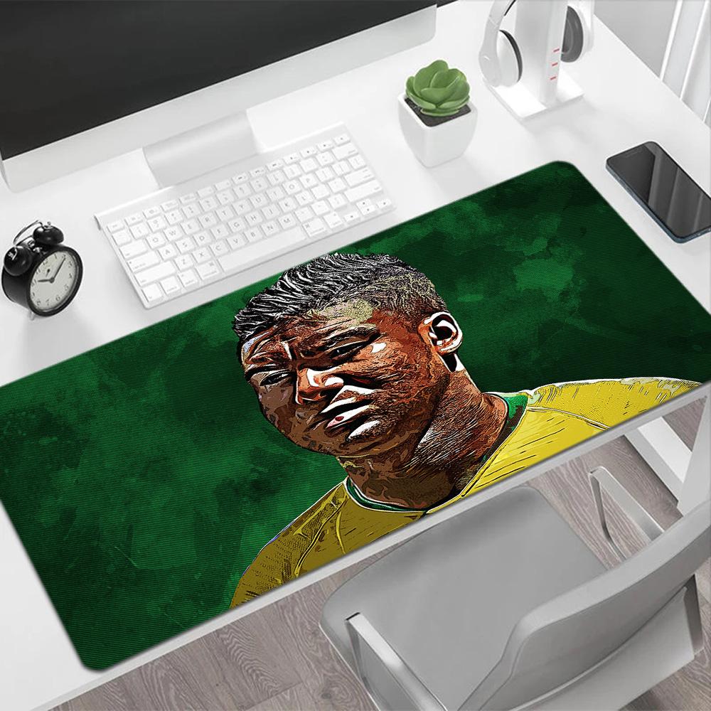 Dynamic Soccer Player Action Large Mouse Pad Office Mouse Mats HD Print Desk Pad Non-Slip Rubber Base Perfect for Office Desktop Supplies School Home