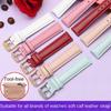 10 12mm 14mm 15mm 16mm 18m Quick Release Strap Women Genuine Leather White Red Pink Blue Cowhide Watch Band Bracelet Accessories