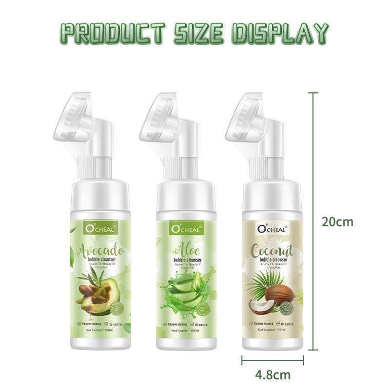 O'CHEAL Avocado Aloe Amino Acid Facial Wash Cleansing Foam Moisturising & Nourishing Cleanser