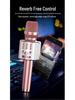 Wireless Bluetooth Mobile Microphone & Speaker for Home Karaoke with Built-in Sound Card