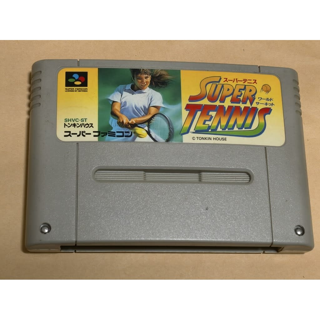 Used Super Tennis SFC SNES Super Famicom SHVC-ST Tested Working Nintendo Sports Tonkin House NTSC-J Super Nintendo Cartridge
