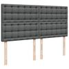 Box Spring Bed with Mattress Dark Grey 180 x 200 cm Fabric
