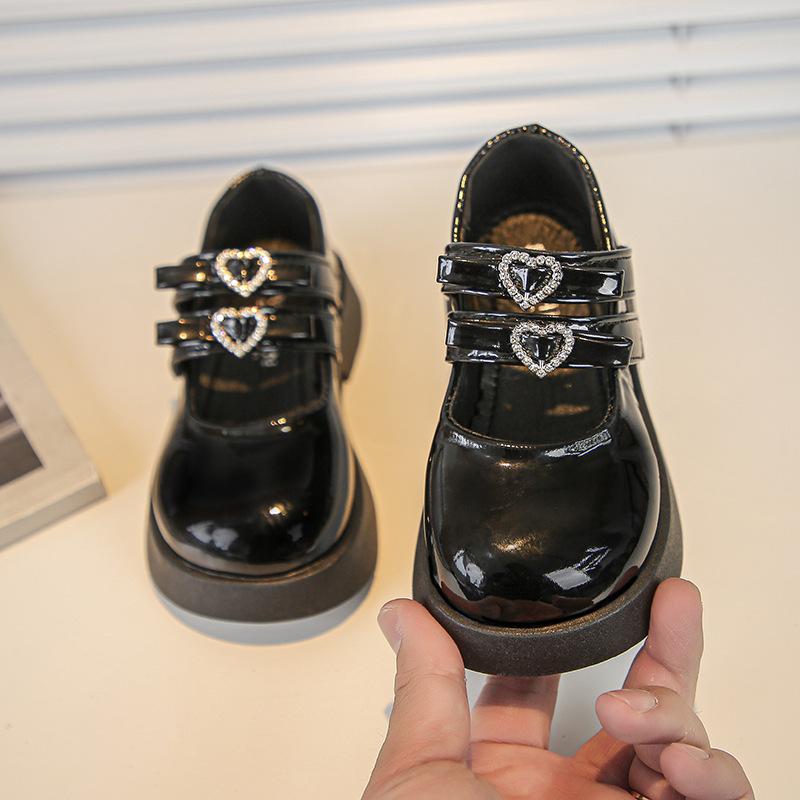 

Girls Spring Autumn Soft Sole Leather Shoes Kids Performance Flat Casual Comfort Size 30 чорний