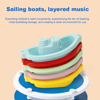 Plastic Cup Toys 5Pcs Set Floating Bath Toys for Babies Safe Round Edges Splicable Design Colorful Macarons Water Play Bathing Fun Pool Toy Bath Time