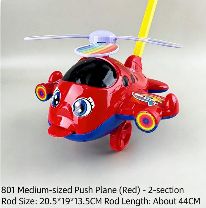 Baby Walker Toy Hand Push Toddler Toy Plane Car Toy Push Along Walking Toy for Kids Children Boys Girls Outdoor