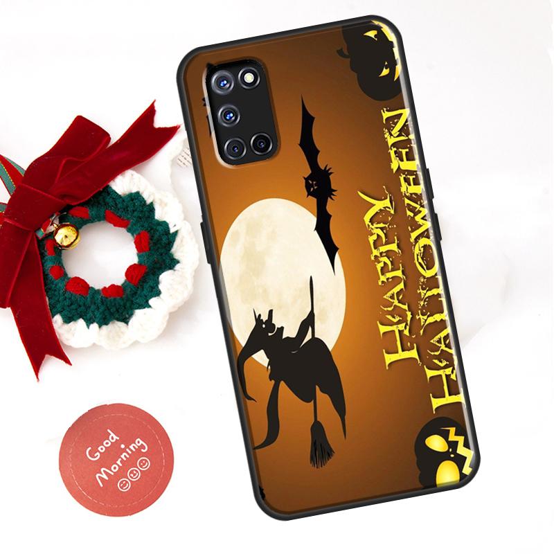 Halloween Moon Witch Horror Coque For OPPO A94 A74 A54 A5 A9 A31 A53 A53S A52 A72 A83 A91 A1K A15 A3S A5S Case Cover